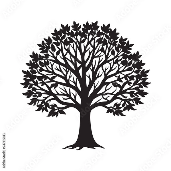 Fototapeta Elegant Tree Vector Perfect for NatureThemed Designs and Projects