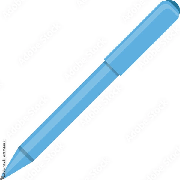Obraz Stationery blue ballpoint pen