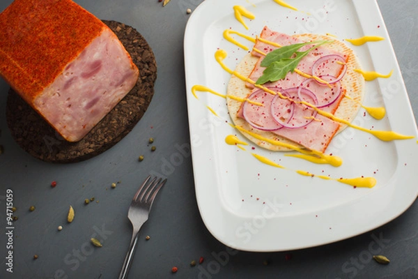 Obraz dish with sausage