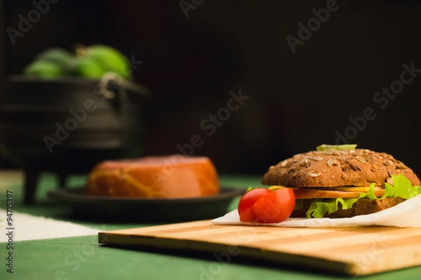 Obraz sandwich and olives