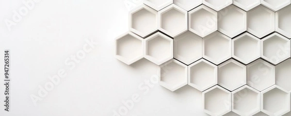 Fototapeta Foam panels for noise reduction, honeycomb structure, flat design illustration