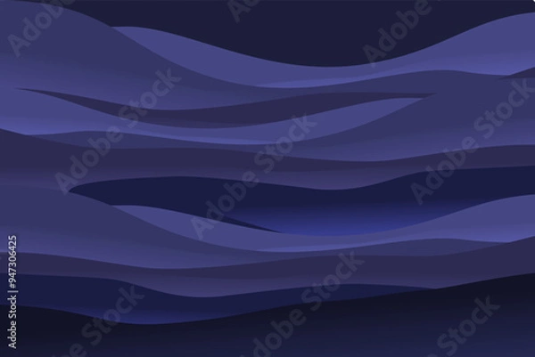 Fototapeta Abstract Blue Gradient with Soft Wave Textures