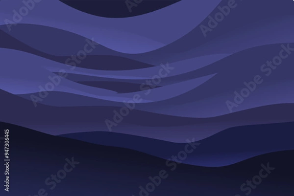Fototapeta Abstract Blue Gradient with Soft Wave Textures