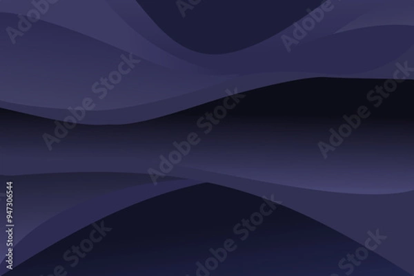 Fototapeta Blue Gradient Background with Soft Wave-Like Curves for Elegant Web & Graphic Design.EPS