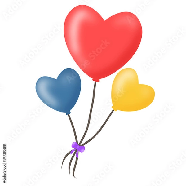Obraz heart shaped balloons