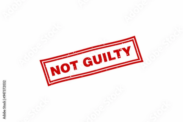 Fototapeta Not guilty grunge rubber stamp vector illustration