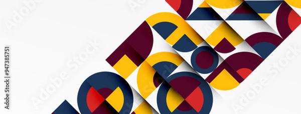 Fototapeta Geometric design abstract background - circles squares