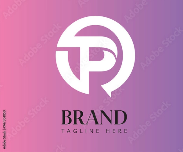 Obraz Letter TP logo icon design template elements. Usable for Branding, Business and Technology Logos.
