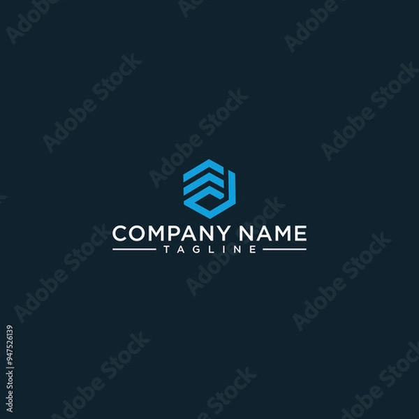 Fototapeta ED letter logo in the form of hexagons and cube logos with letter designs for corporate identity
