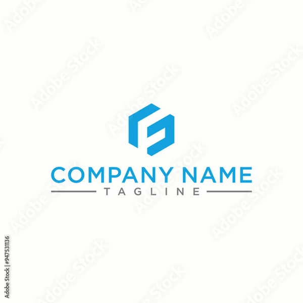 Fototapeta FG letter logo in the form of hexagons and cube logos with letter designs for corporate identity