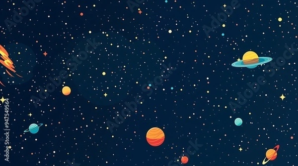 Fototapeta Night Sky with Stars