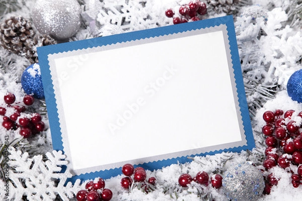 Obraz Christmas card with decorations