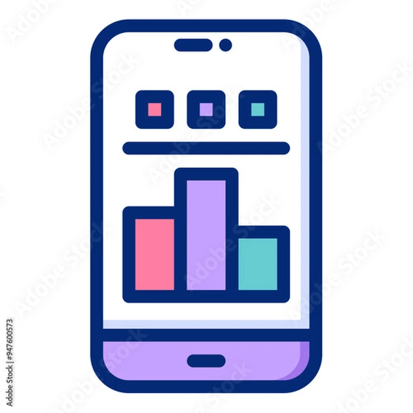 Fototapeta Data Analysis on smartphone
