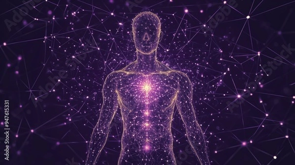 Fototapeta Virus floating cells transmission disease 3D illustration  illustration, microscopic floating influenza virus cells. Generative AI
