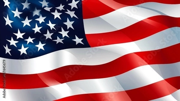 Fototapeta Celebrate Independence Day with Patriotic American Flag Pattern - Fourth of July Stock Vector