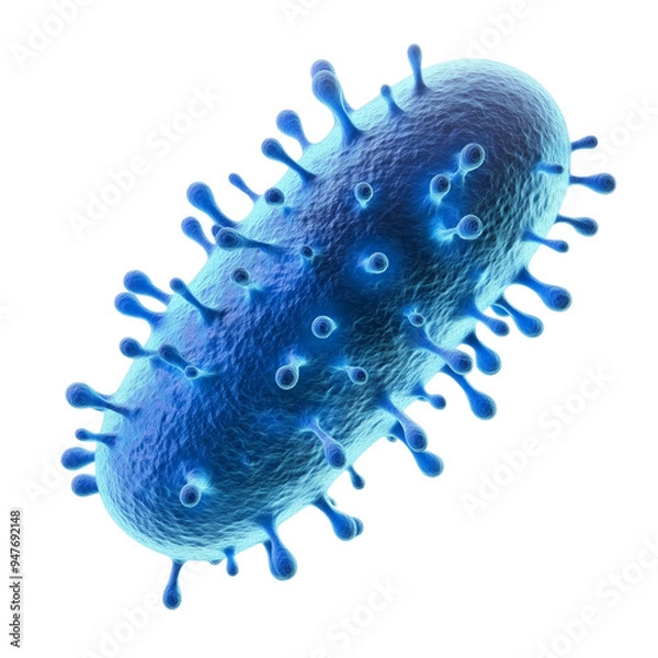 Fototapeta pathogen cell, bacteria and virus isolated on Transparent background