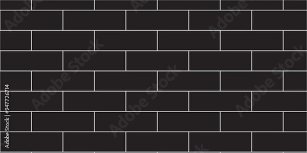Fototapeta  Black brick wall background. architecture construction stone block brick wallpaper. seamless building cement concrete wall grunge background.
