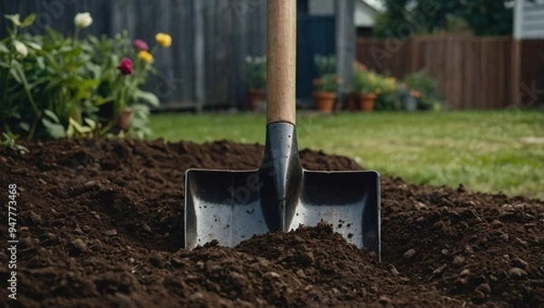 Obraz shovel in the garden