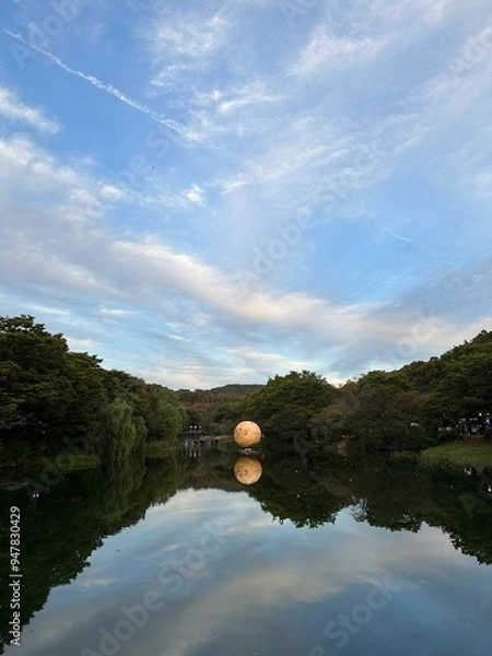 Obraz sunset over the lake