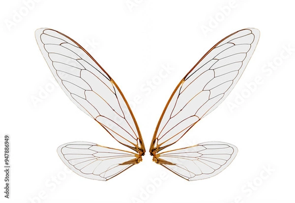 Obraz cicada insect wings on a white,isolated