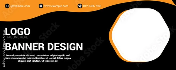 Fototapeta CREATIVE MINIMAL SIMPLE BUSINESS MODERN X BANNER DESIGN TEMPLATE