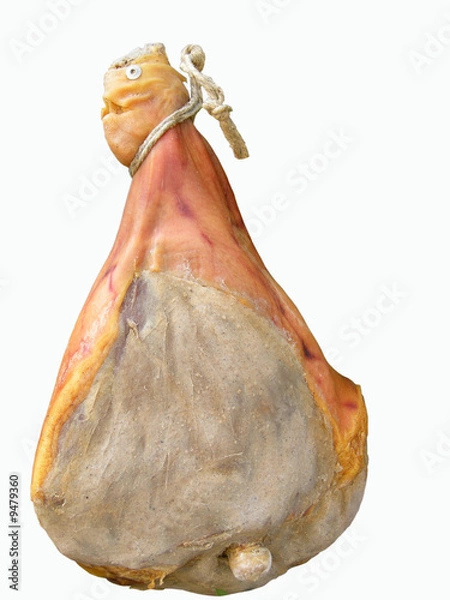 Obraz Schinken vor weißem Hintergrund