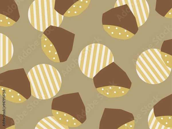 Obraz 栗の可愛い背景デザイン