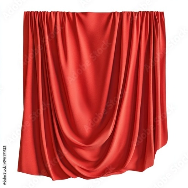 Fototapeta Elegant red curtain backdrop