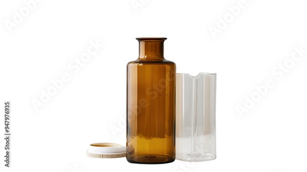 Fototapeta Empty Filter Bottle isolated on transparent background, PNG