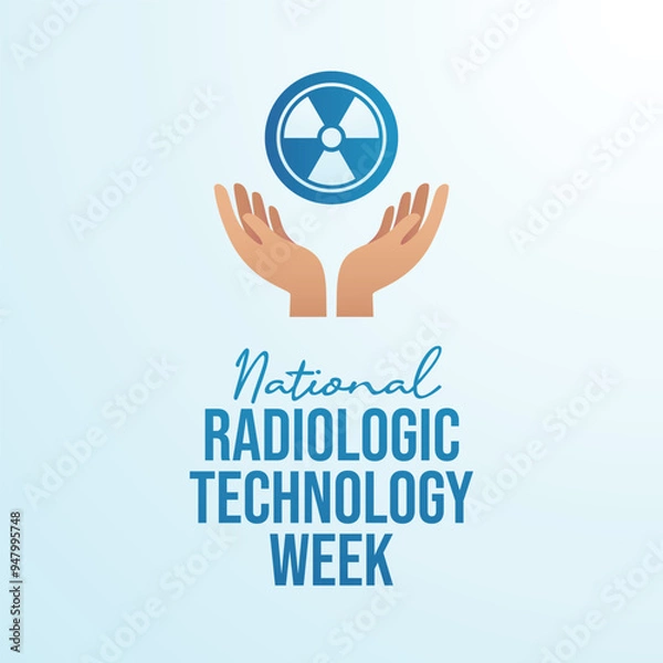 Fototapeta National Radiologic Technology Week vector design template good for celebration usage. National Radiologic Technology Week design. flat design. eps 10.