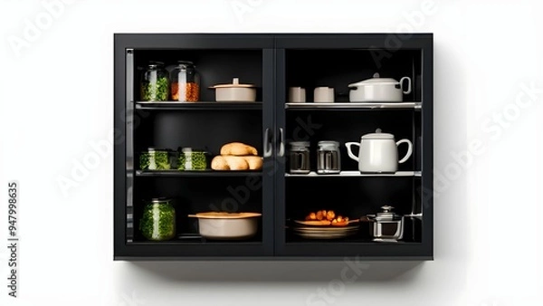 Fototapeta shelf with bottles