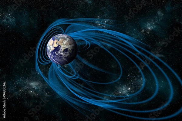 Fototapeta The Magnetosphere that Surrounds the planet Earth - Elements of this image furnished by NASA.
