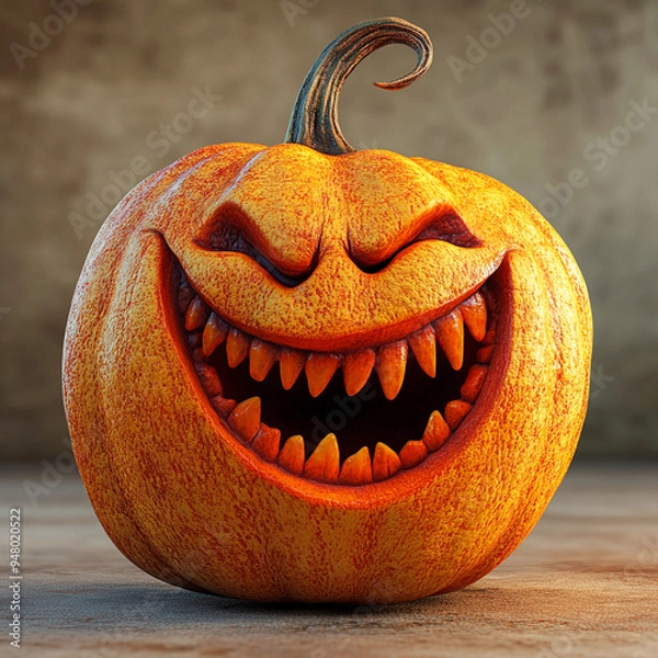 Obraz halloween costume devil pumpkin laughing 3d