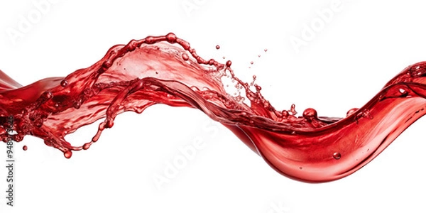 Obraz Red splash ,isolated on transparent png background