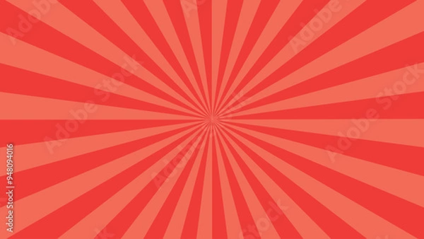 Fototapeta サンバースト　赤　放射線　集中線