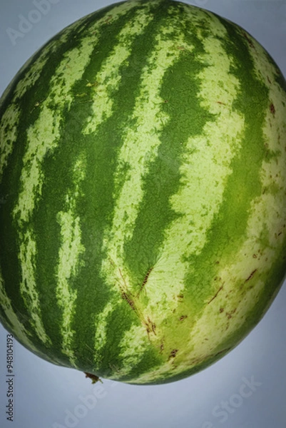 Fototapeta Close-up watermelon on white, isolated background. Selective focus.
