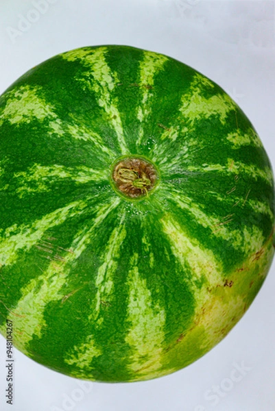 Fototapeta Close-up watermelon on white, isolated background. Selective focus.
