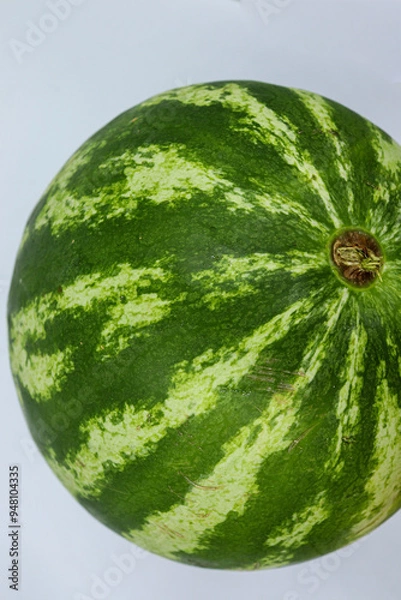 Fototapeta Close-up watermelon on white, isolated background. Selective focus.