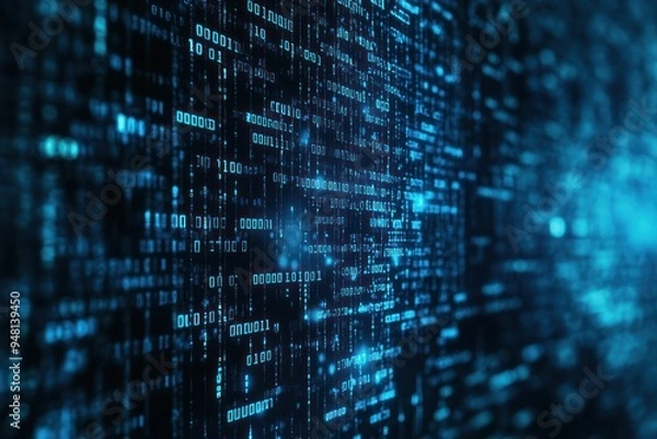 Fototapeta Abstract Binary Code Digital Background