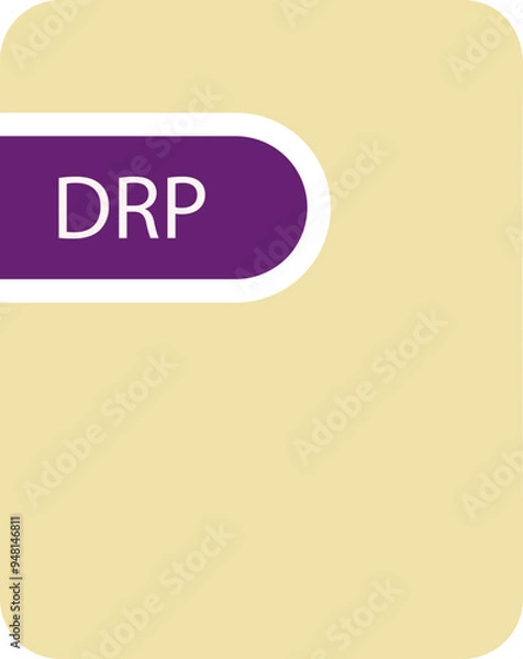 Fototapeta DRP File icon black fill and empty for symbol