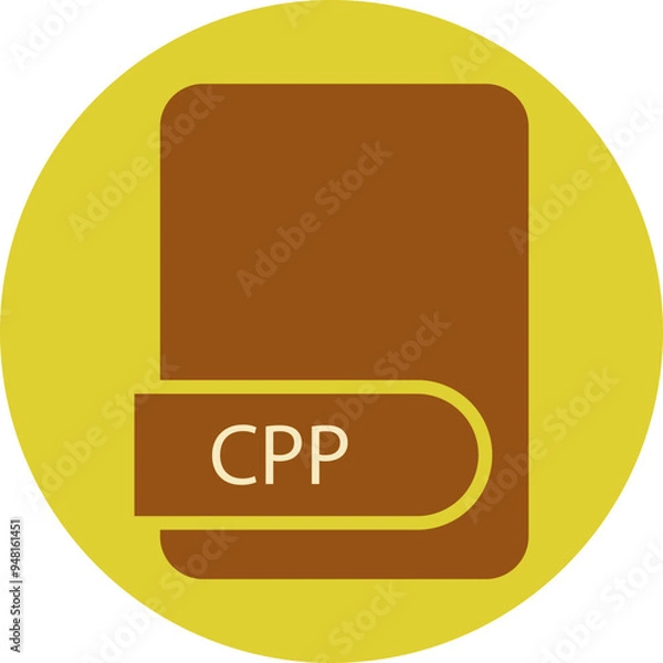 Fototapeta CPP File format icon circular shape