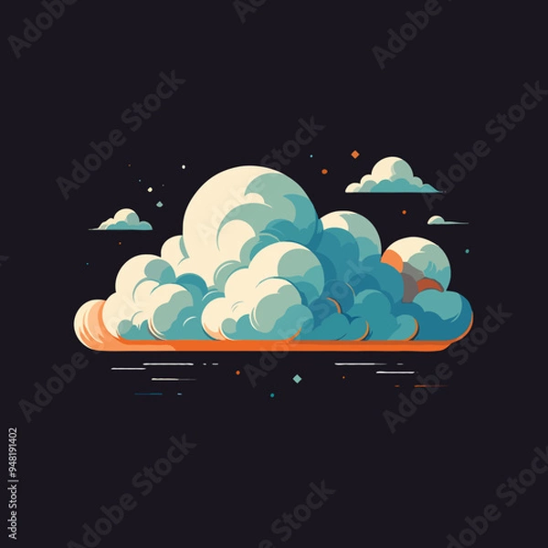 Obraz Multicolored decorative cloud