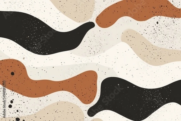 Fototapeta This is an abstract pattern that showcases flowing waves composed of muted earthy colors, making it perfect for those seeking to enhance modern aesthetics in their living or workspaces