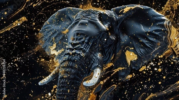 Obraz Elephant in Gold