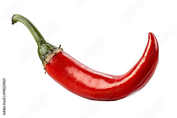 Obraz A vibrant red chili pepper, perfect for adding spice and color to culinary dishes or food photography.