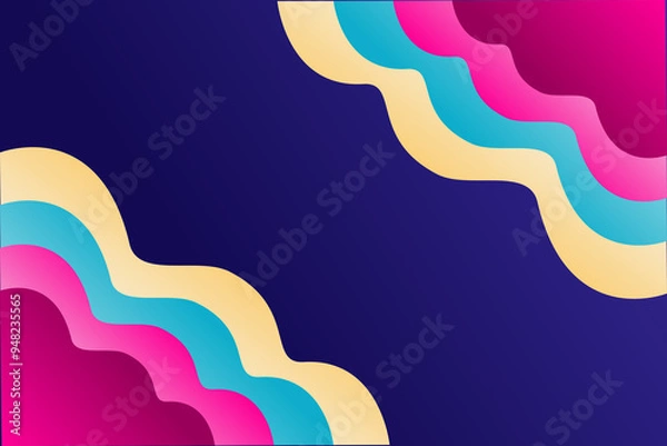 Fototapeta Dark background with simple rainbow two corners