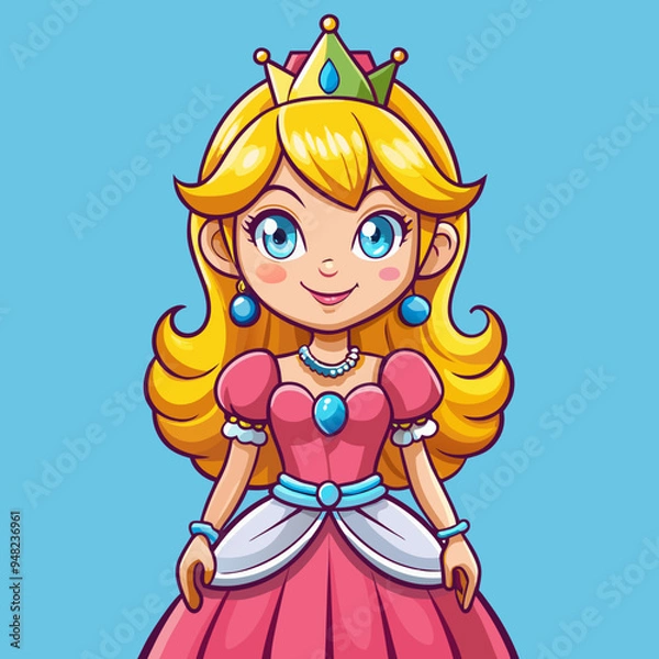 Obraz vector illustration of cute beautyfull princess
