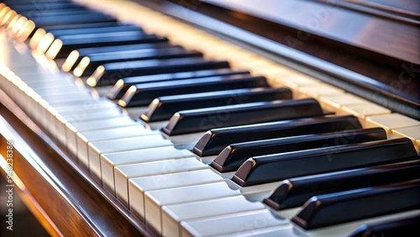Obraz piano key close up