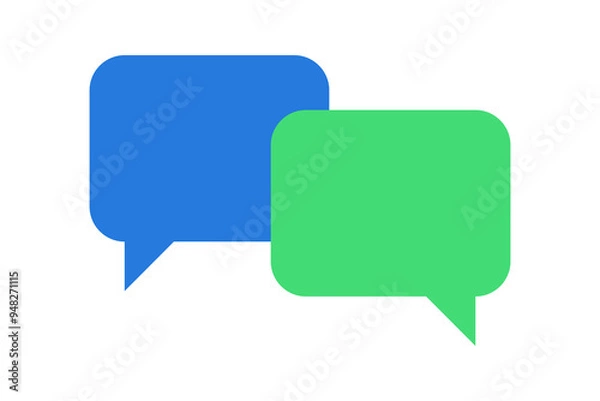Fototapeta Message bubble chat conversation box. Vector illustration