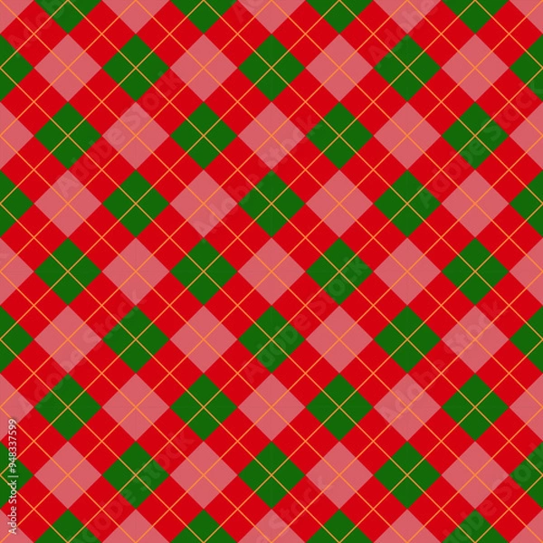Fototapeta seamless tartan plaid pattern, Classic seamless checkers pattern design for decorating, wallpaper, wrapping paper, fabric, backdrop and etc.